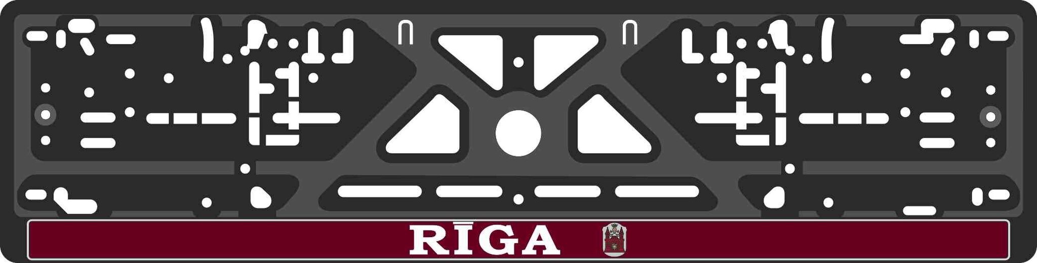 Numura zīmes rāmis turētājs Virbantė Riga, 520x110 mm, 1 gab. cena un informācija | Auto piederumi | 220.lv