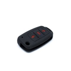 Силиконовый чехол для автомобильного ключа от SKODA VW, черный цена и информация | Авто принадлежности | 220.lv