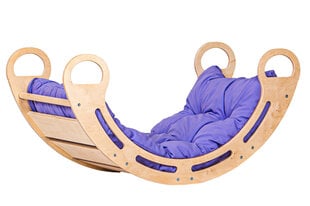 Montessori koka šūpuļkrēsls, 100 cm, violets cena un informācija | Attīstošās rotaļlietas | 220.lv