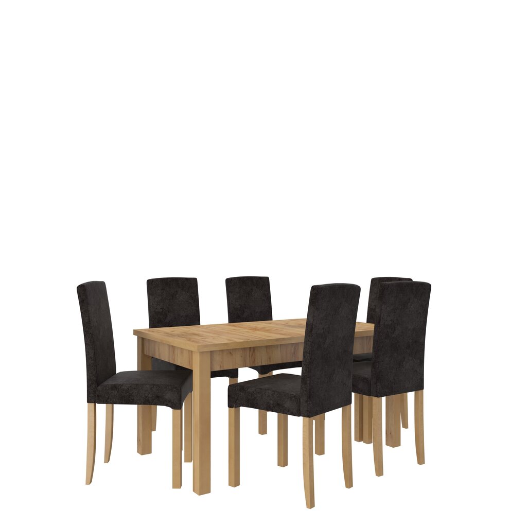 Virtuves mēbeļu komplekts ADRK Furniture Rodos 56, brūns/pelēks cena un informācija | Ēdamistabas komplekti | 220.lv