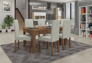 Комплект кухонной мебели ADRK Furniture Rodos 56, коричневый/песочный цвет цена и информация | Комплекты мебели для столовой | 220.lv