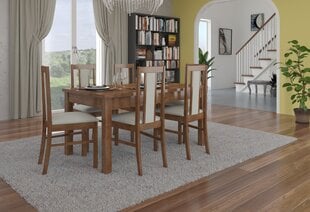 Обеденный гарнитур ADRK Furniture Rodos 52, коричневый/бежевый цвет цена и информация | Комплекты мебели для столовой | 220.lv