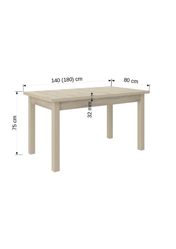 Ēdamistabas komplekts ADRK Furniture Rodos 52, brūns/smilškrāsas цена и информация | Ēdamistabas komplekti | 220.lv