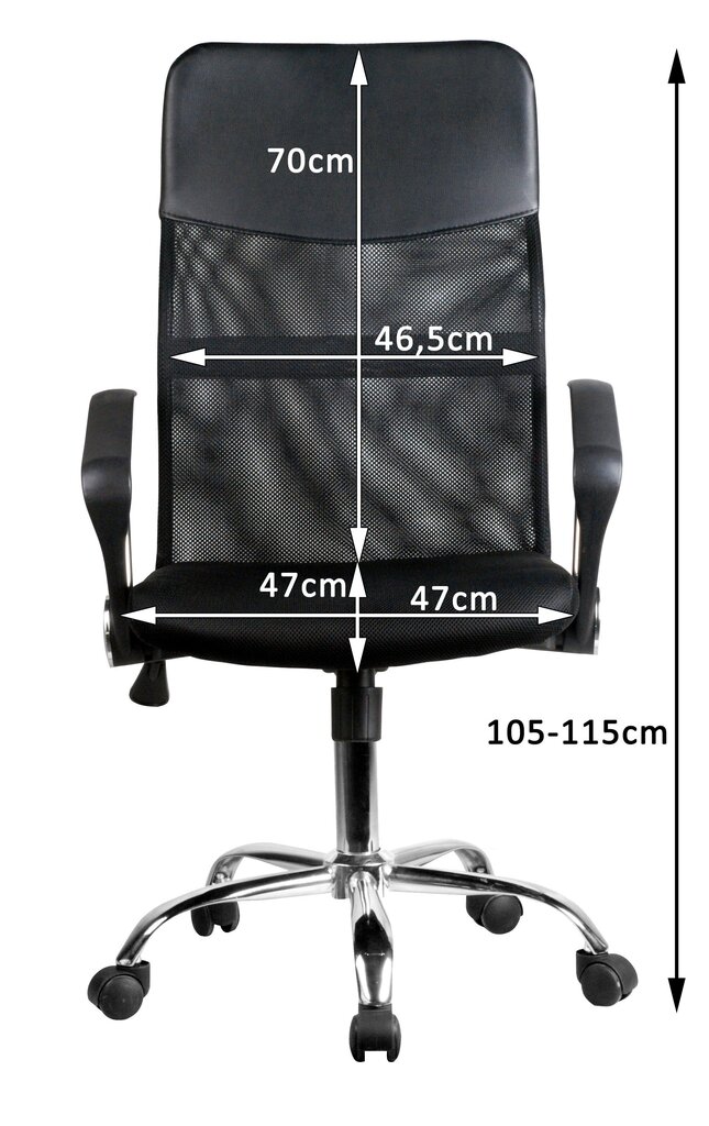 Biroja krēsls Akord OCF-7, pelēks/melns cena un informācija | Biroja krēsli | 220.lv