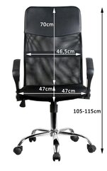 Biroja krēsls Akord OCF-7, melns/sarkans cena un informācija | Biroja krēsli | 220.lv