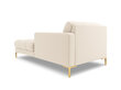 Labās puses kušete Bali, 185x102x75 cm, smilškrāsas/zeltaina cena un informācija | Atpūtas krēsli | 220.lv
