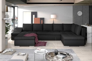 Stūra dīvāns Giovanni, melns cena un informācija | Stūra dīvāni | 220.lv