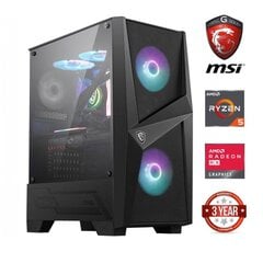 Gamer Ryzen 5 5600G 16GB 512GB SSD NVME 1TB HDD RX5700 XT NoOS cena un informācija | Stacionārie datori | 220.lv