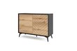 Kumode AKL Furniture Diamond Sands K104, brūna/melna cena un informācija | Kumodes | 220.lv