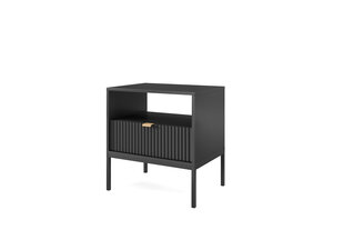 Naktsskapītis AKL Furniture Nova Sands S54, melns цена и информация | Прикроватные тумбочки | 220.lv