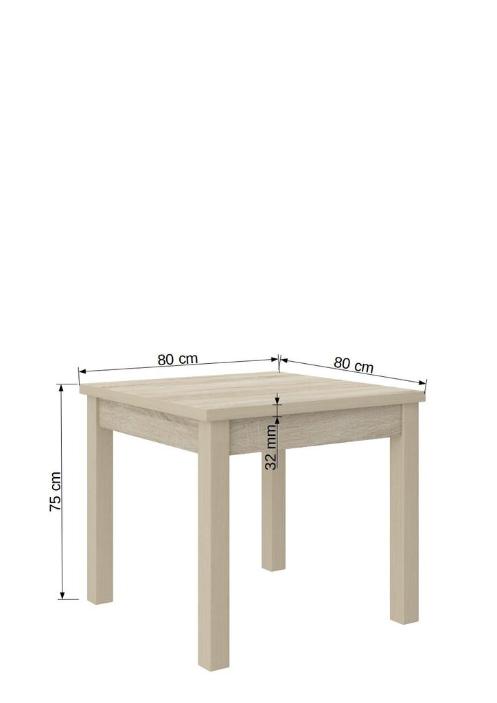 Ēdamistabas komplekts ADRK Furniture Rodos 38, smilškrāsas/pelēks cena un informācija | Ēdamistabas komplekti | 220.lv