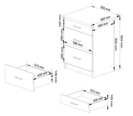 Кухонный шкаф Akord Oliwia S60, бежевого/белого цвета цена и информация | Кухонные шкафчики | 220.lv