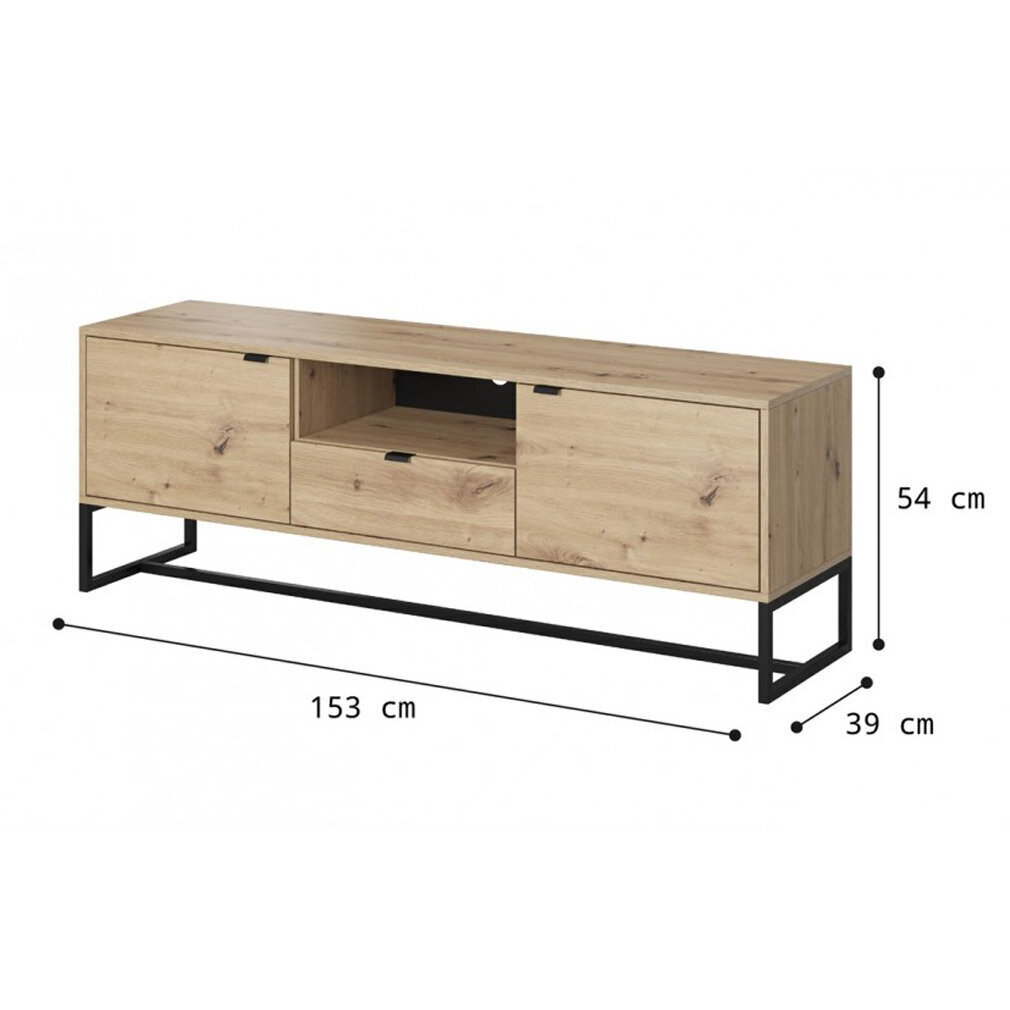 TV galdiņš AKL Furniture Amber ARTV153, brūns cena un informācija | TV galdiņi | 220.lv