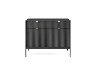 Kumode AKL Furniture Nova Sands KSZ104, melna cena un informācija | Kumodes | 220.lv