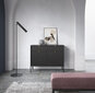 Kumode AKL Furniture Nova Sands KSZ104, melna cena un informācija | Kumodes | 220.lv