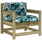 2-daļīgs dārza krēslu komplekts VidaXL, brūns/zaļš цена и информация | Dārza krēsli | 220.lv
