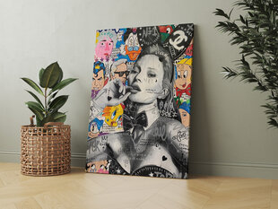 30x40 см Бэнкси Кейт Мосс Картина на холсте. цена и информация | Картины | 220.lv