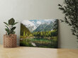 Glezna Kalnu ainava mežā ar smaragda ezeru cena un informācija | Gleznas | 220.lv