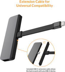 Hyper HyperDrive 6-in-1, USB-C цена и информация | Кабели и провода | 220.lv