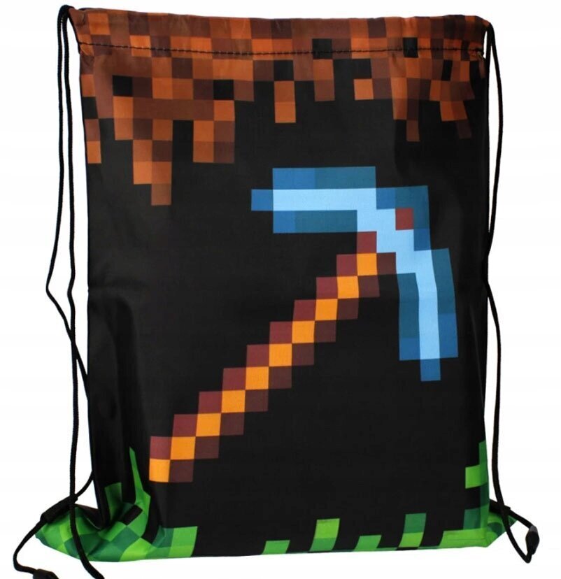 Soma-mugursoma sporta apģērbam Starpak Pixel Game Pickaxe 485859, 40x34 cm cena un informācija | Skolas somas | 220.lv