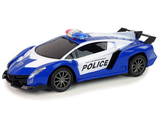 Полицейская гоночная машина с дистанционным управлением, синяя цена и информация | Игрушки для мальчиков | 220.lv