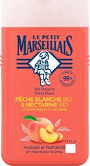 Гель для душа Le Petit Marseillais BIO белый персик и нектарин, 250 мл цена и информация | Масла, гели для душа | 220.lv