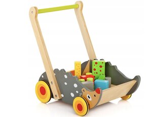 Деревянный толкатель с кубиками Leomark цена и информация | Игрушки для малышей | 220.lv