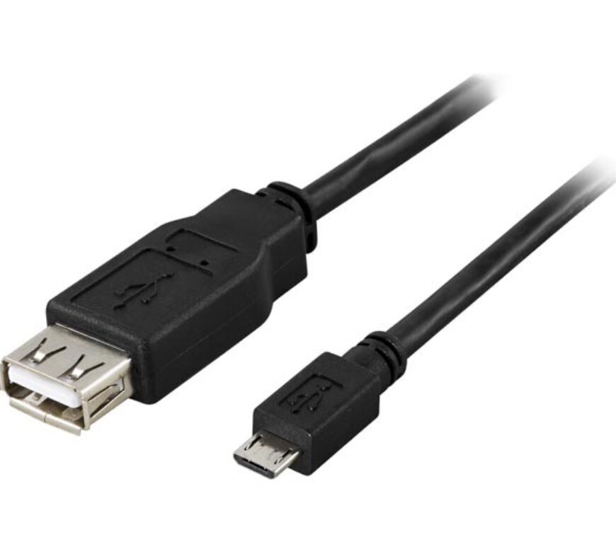 Deltaco, USB-A/Micro USB-B, 0.2 m cena un informācija | Kabeļi un vadi | 220.lv
