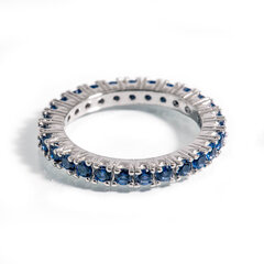 Classic Eternity Band серебряное кольцо, покрытое 18-каратным золотом цена и информация | Кольца | 220.lv