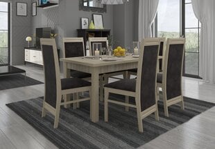 Обеденный гарнитур ADRK Furniture Rodos 7, бежевый/серый цвет цена и информация | Комплекты мебели для столовой | 220.lv
