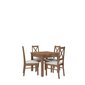 Ēdamistabas komplekts ADRK Furniture Rodos 38, brūns/smilškrāsas cena un informācija | Ēdamistabas komplekti | 220.lv