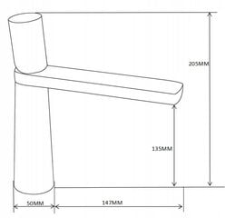 Mexen Nox высокий смеситель для раковины, хром цена и информация | Смесители | 220.lv
