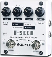 Digitālās ģitāras pedālis Joyo D-Seed Dual Channel Digital Delay cena un informācija | Mūzikas instrumentu piederumi | 220.lv