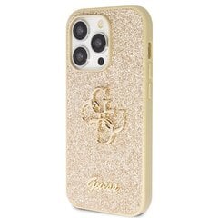 Guess GUHCP14XHG4SGD iPhone 14 Pro Max 6.7" złoty|gold hardcase Glitter Script Big 4G цена и информация | Чехлы для телефонов | 220.lv