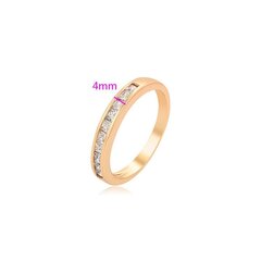 Позолоченное кольцо со сверкающим цирконом. цена и информация | Кольца | 220.lv