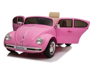 Volkswagen Beetle Classic 12v с музыкальным модулем, розовый цена и информация | Электромобили для детей | 220.lv