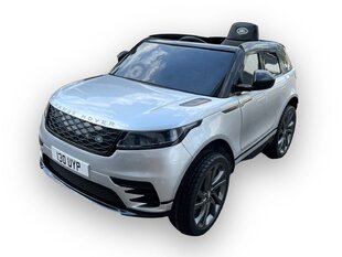 Детский электромобиль Range Rover Velar 12v с музыкальным модулем, серебристый глянцевый цена и информация | Электромобили для детей | 220.lv