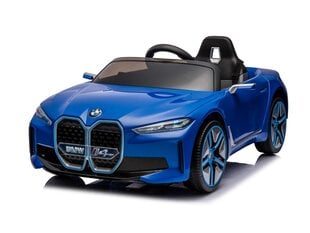 BMW i4, 12 вольт с музыкальным модулем, синий цена и информация | Электромобили для детей | 220.lv