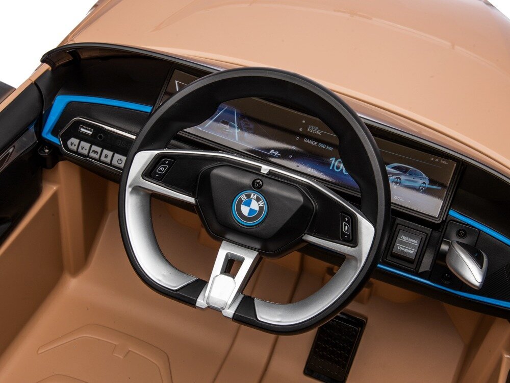 BMW i4, 12 V, bronzas krāsā цена и информация | Bērnu elektroauto | 220.lv