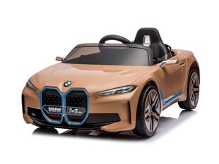 BMW i4, 12 вольт с музыкальным модулем, бронзовый цвет цена и информация | Электромобили для детей | 220.lv