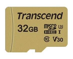 Transcend Карта microSDHC 32 ГБ, карта памяти цена и информация | Карты памяти для мобильных телефонов | 220.lv