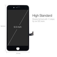 LCD Display NCC for Iphone 8 Plus Black Select цена и информация | Запчасти для телефонов и инструменты для их ремонта | 220.lv