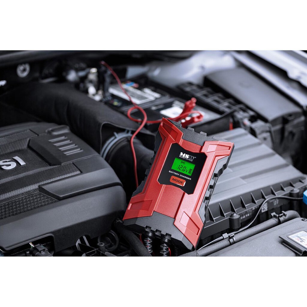 Automātiskais automašīnas akumulatora lādētājs ar LCD atmiņas funkciju 105 W 6/12 V 2/6 A 10147141 cena un informācija | Akumulatoru lādētāji | 220.lv
