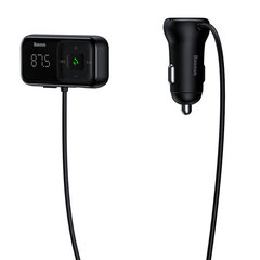 Wireless Bluetooth FM transmitter with charger Baseus S-16 (Overseas edition) - black cena un informācija | FM Modulatori | 220.lv