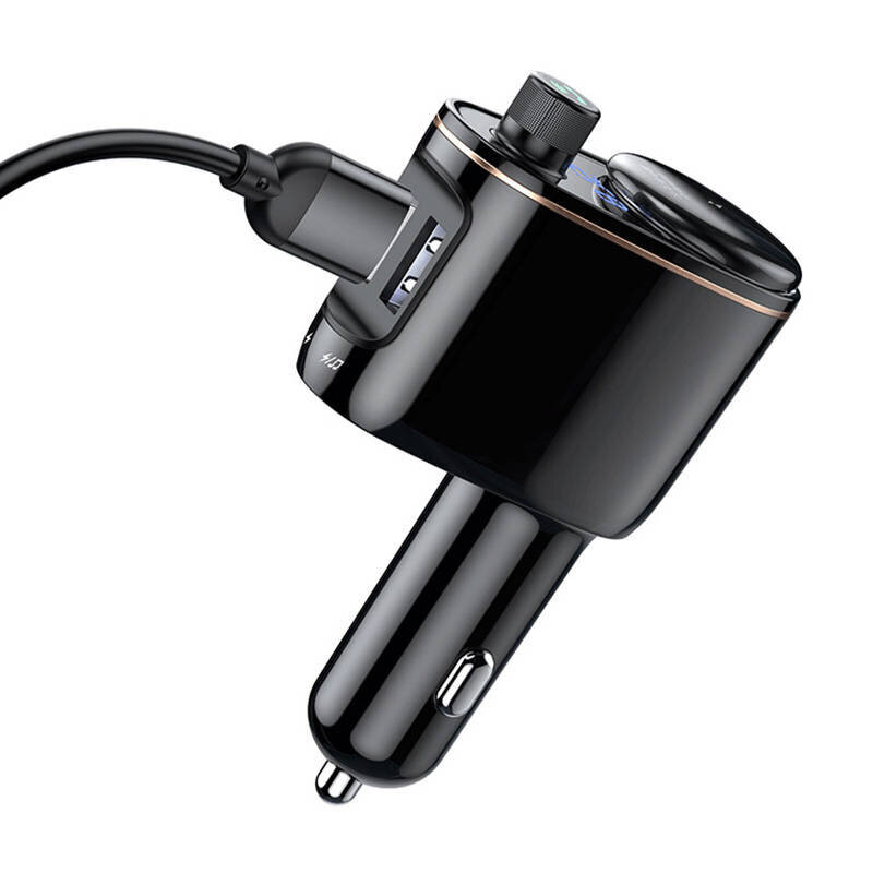 Baseus transmiter FM Locomotive S-06 Bluetooth MP3 car charger black cena un informācija | FM Modulatori | 220.lv