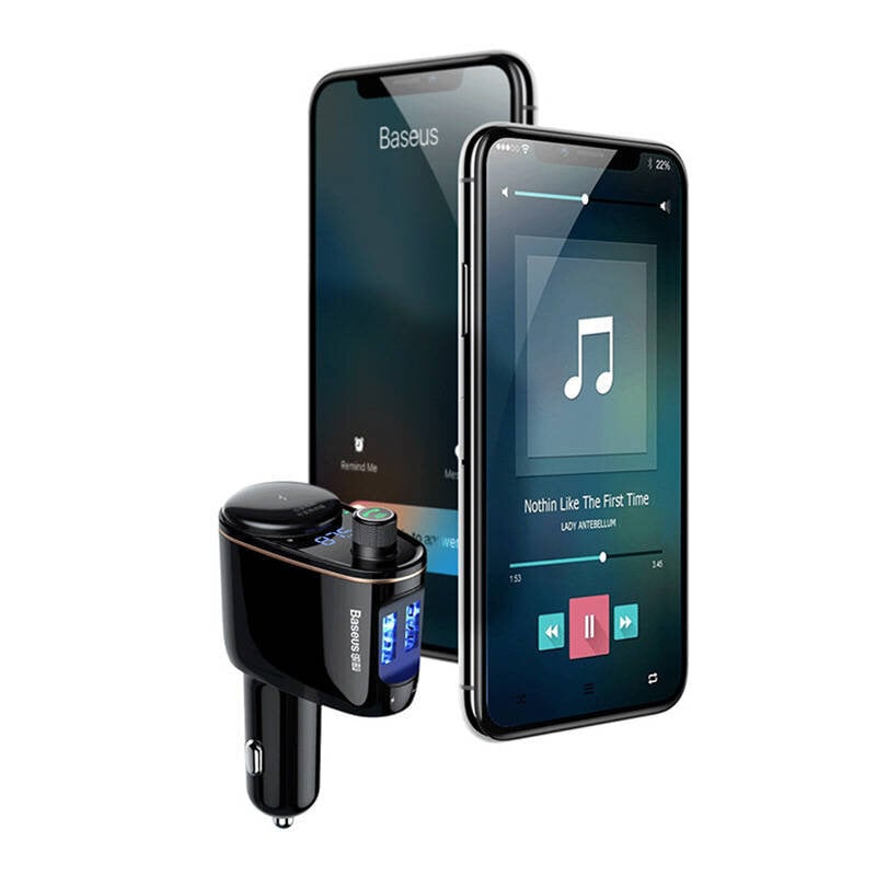 Baseus transmiter FM Locomotive S-06 Bluetooth MP3 car charger black cena un informācija | FM Modulatori | 220.lv