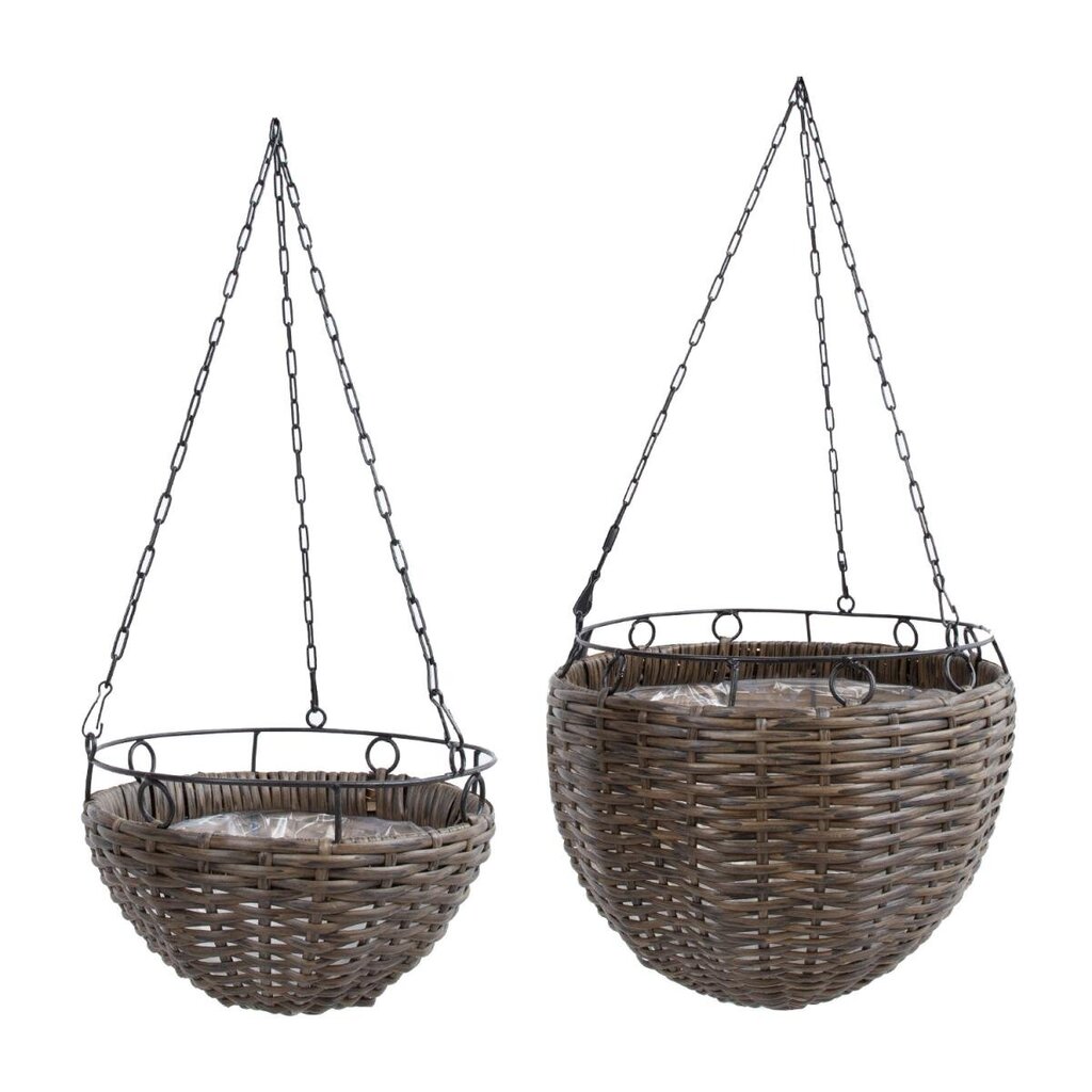 Piekarinâms puķupods WICKER 2gab D30xH27/60cm, D25xH15/58cm cena un informācija | Puķu podi | 220.lv