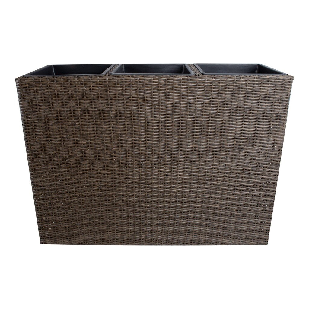 Puķu kaste WICKER 110x39xH88cm, brûna cena un informācija | Puķu podi | 220.lv