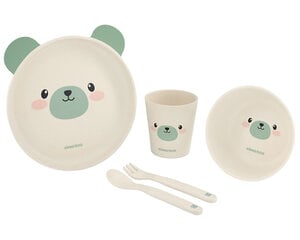 Детский набор посуды и столовых приборов Kikka Boo Bear, зеленый, 5 шт. цена и информация | Детская посуда, контейнеры для молока и еды | 220.lv