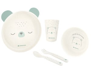 Детский набор Kikka Boo Bear with me, зеленый, 5 шт. цена и информация | Детская посуда, контейнеры для молока и еды | 220.lv